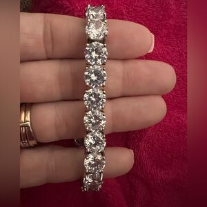 Elegant Silver Gemstone Bracelet